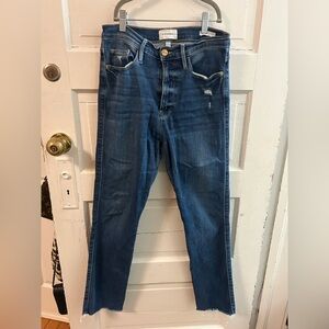 Frame Denim Women's Blue Straight Leg Jeans